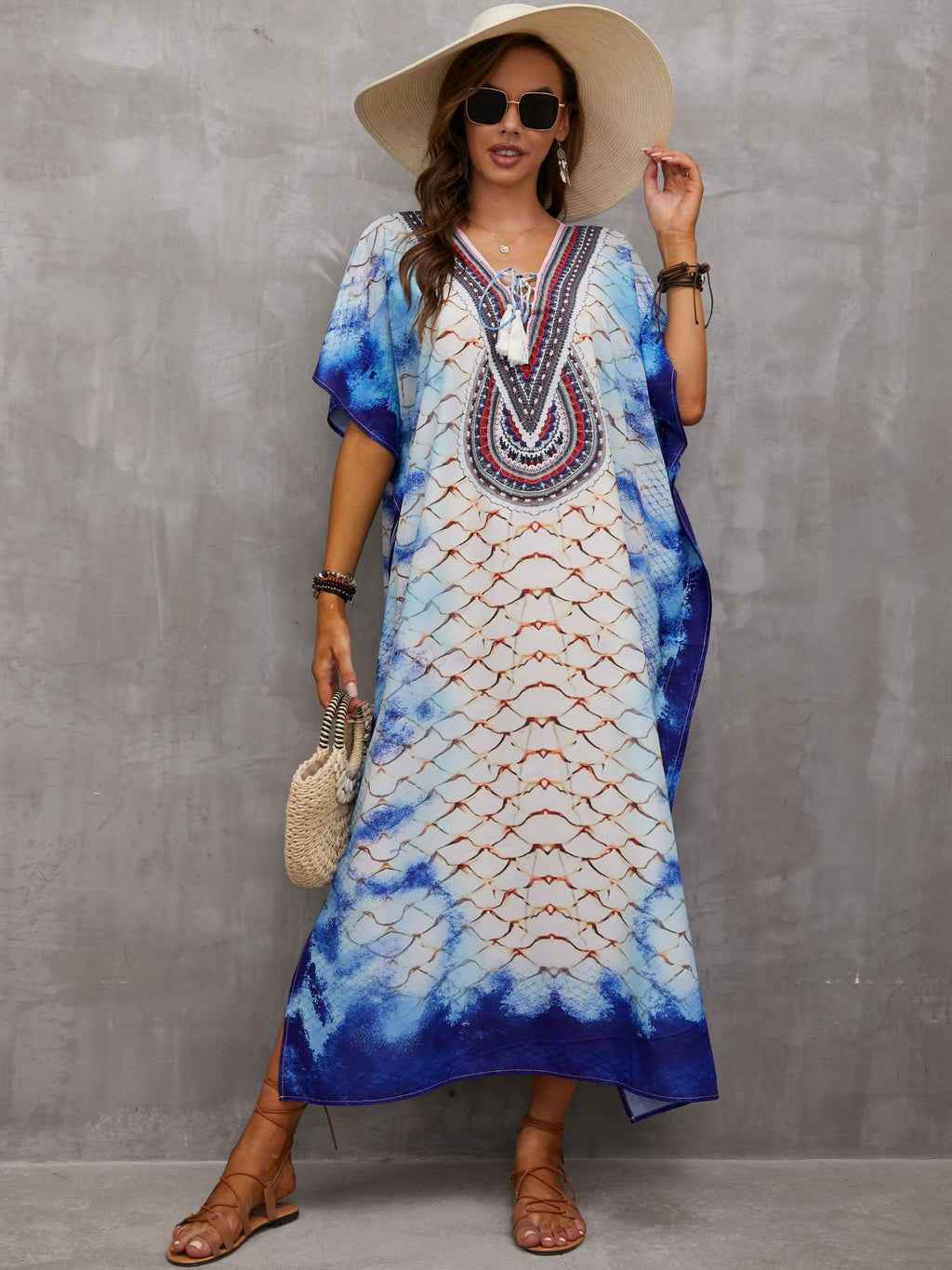 Printed Beach Cover-Up