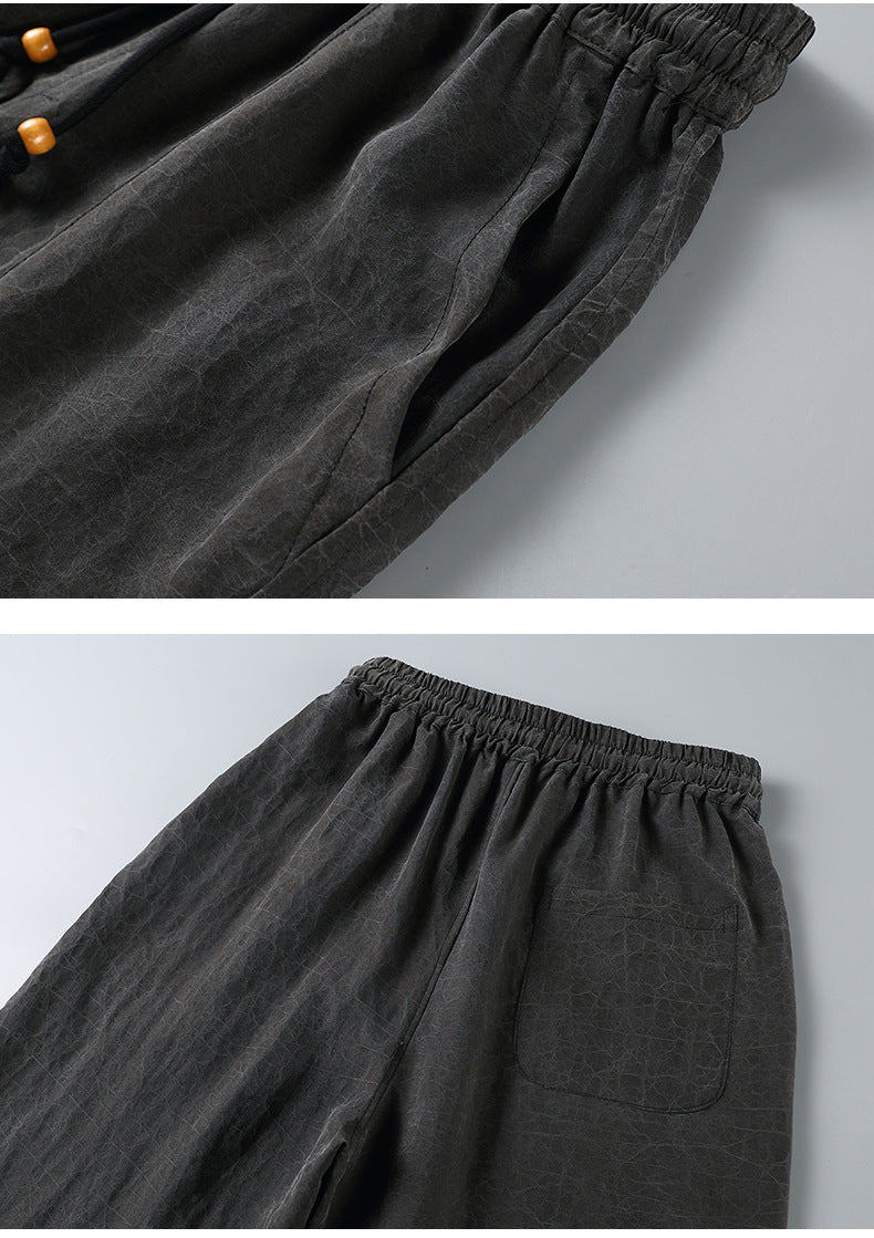 Men’s Mulberry Silk Straight-Leg Pants