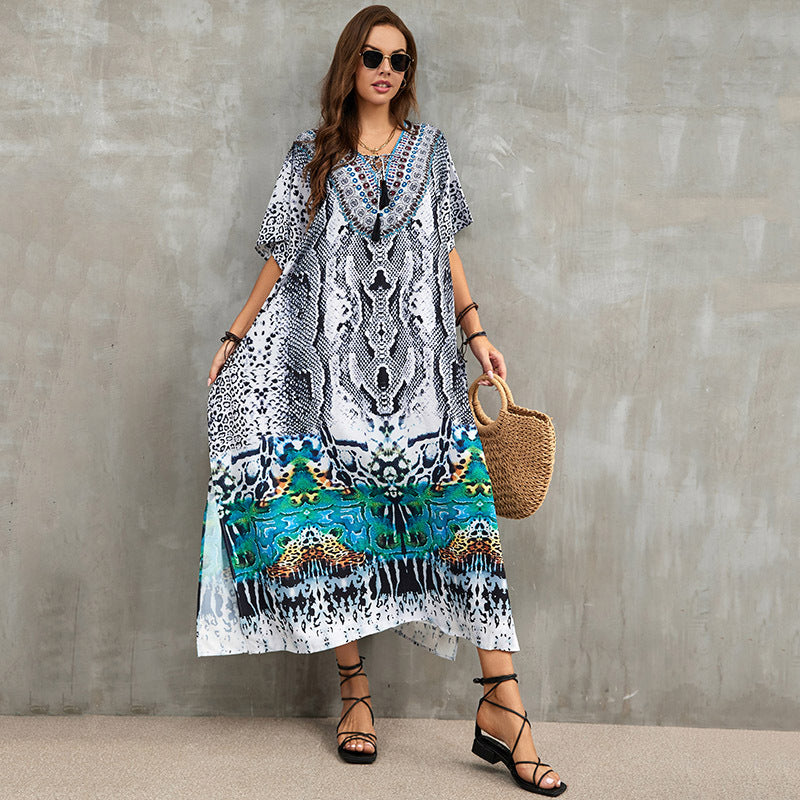 Printed Beach Cover-Up