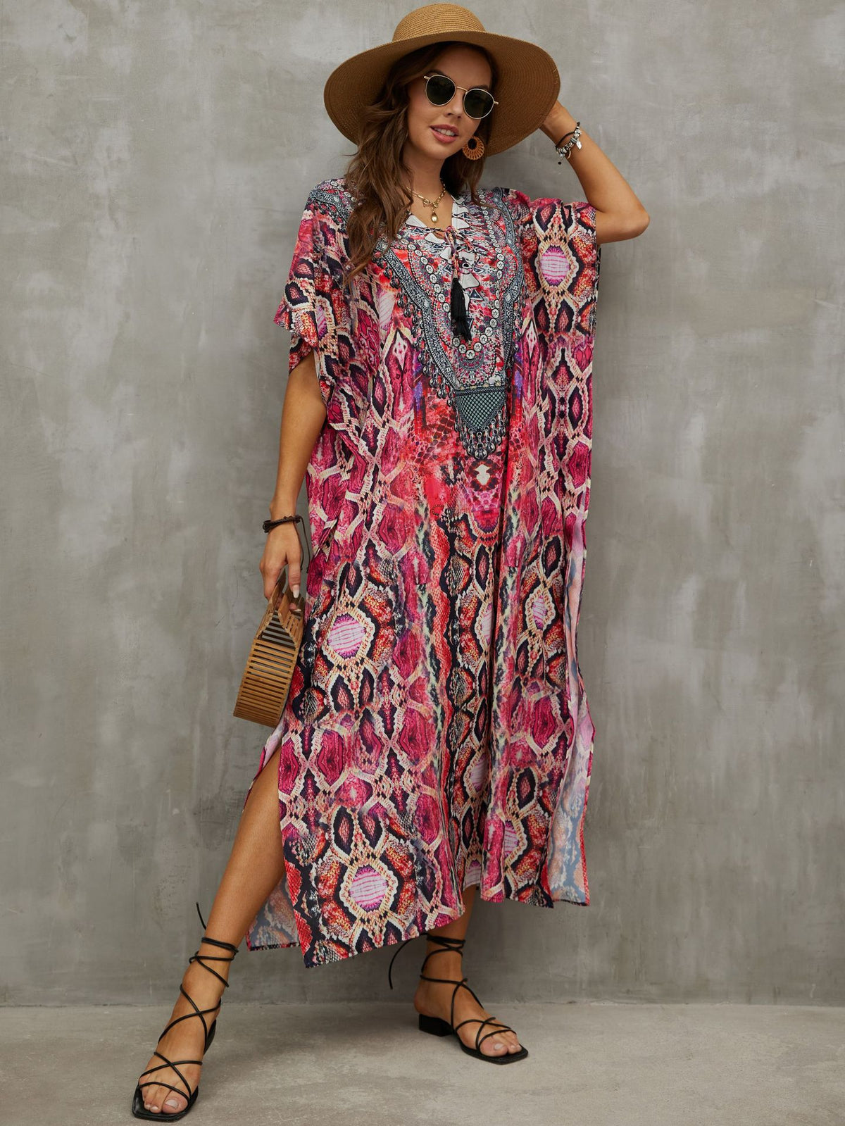 Printed Beach Cover-Up