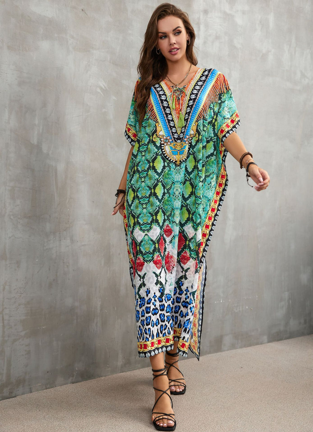 Printed Beach Cover-Up