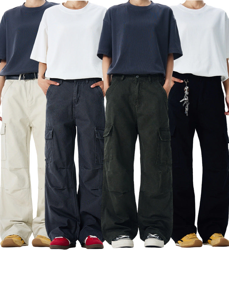 Vintage Wide-Leg Utility Pants