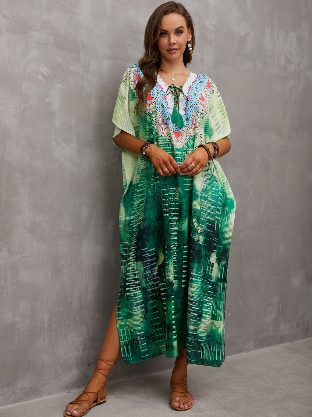 Printed Beach Cover-Up