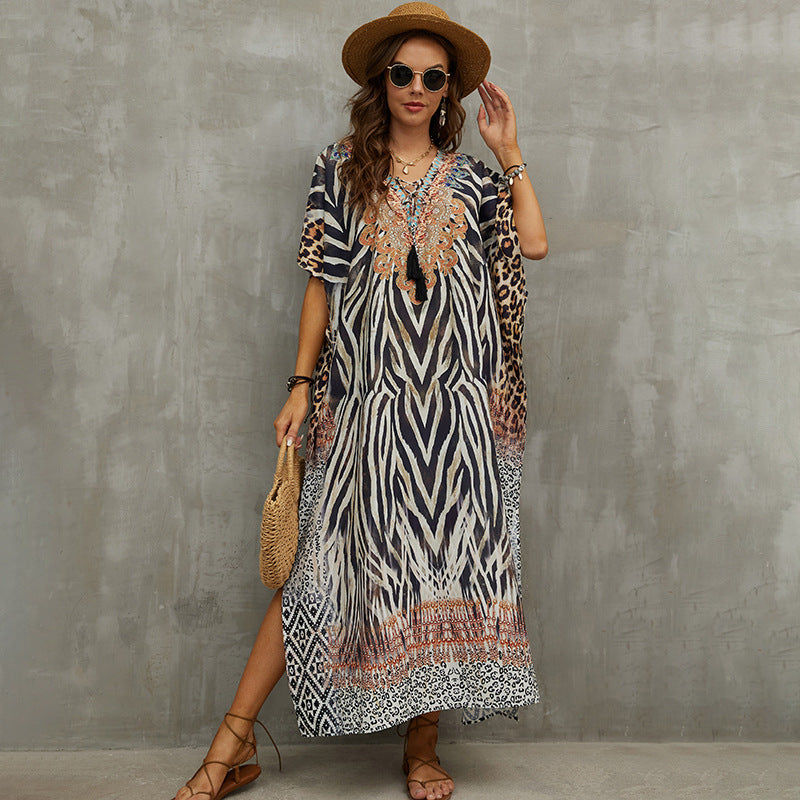 Printed Beach Cover-Up