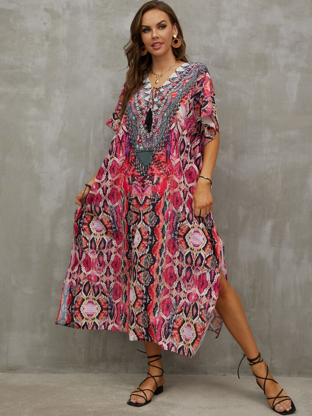 Printed Beach Cover-Up
