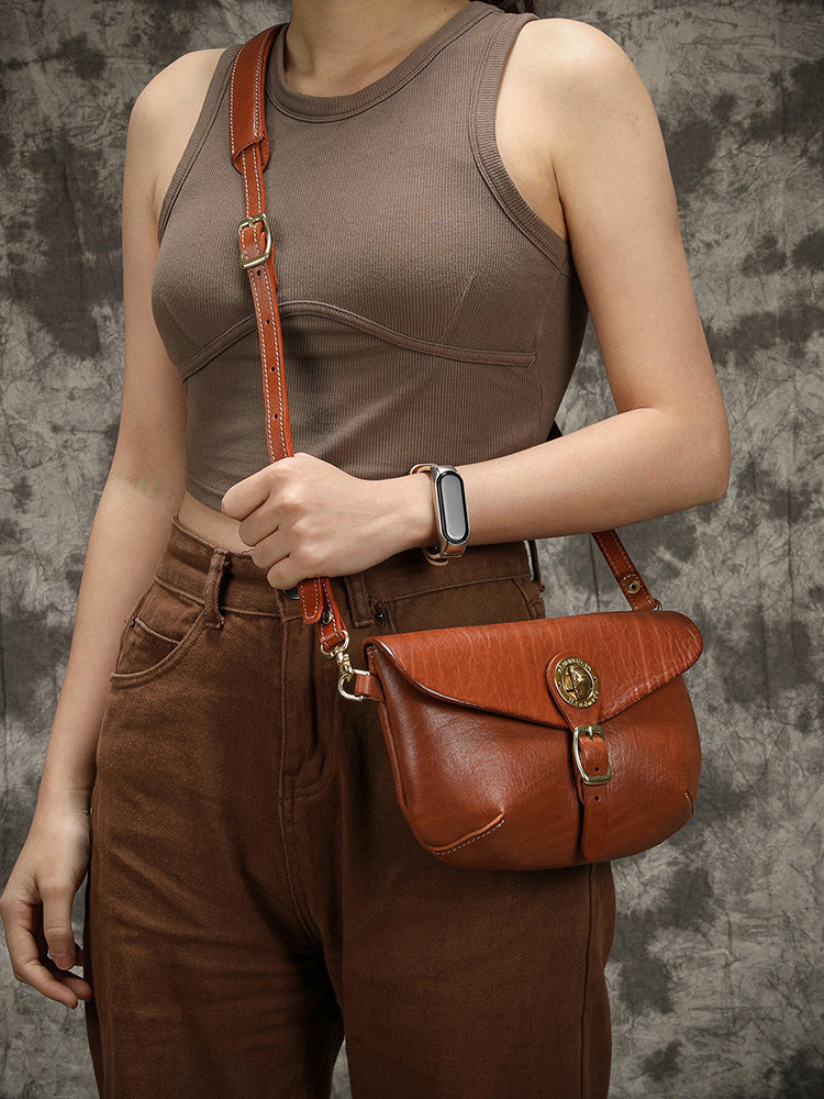 Genuine Leather Vintage Saddle Bag