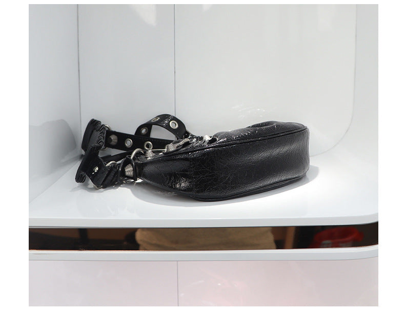 Crescent Genuine Leather Crossbody Bag