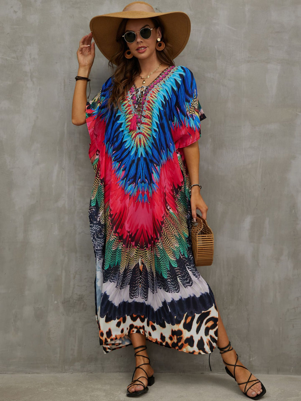 Printed Beach Cover-Up