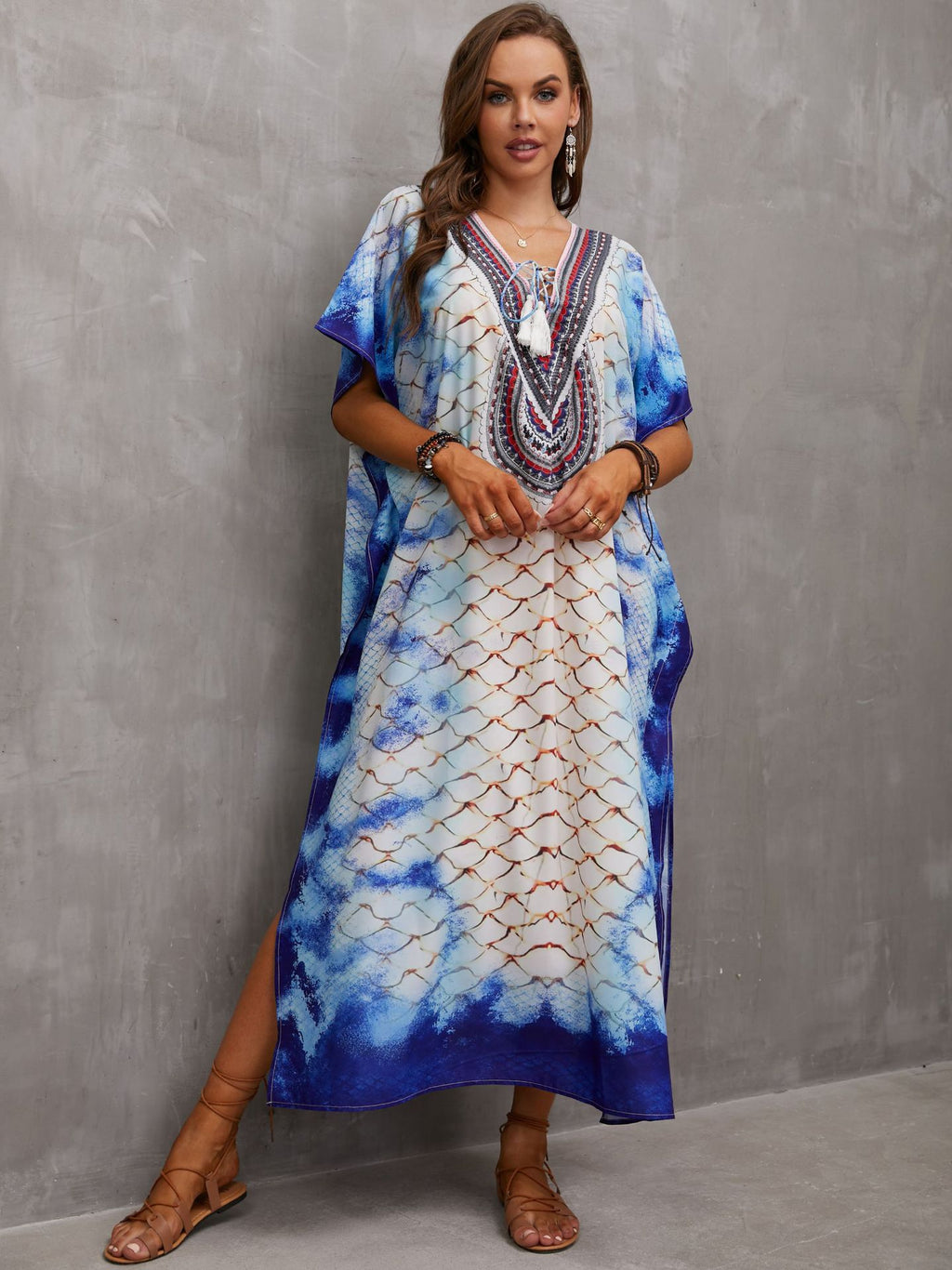 Printed Beach Cover-Up