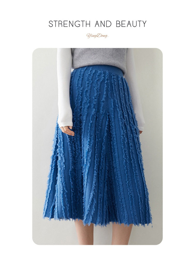 Women’s Cashmere A-Line Midi Skirt
