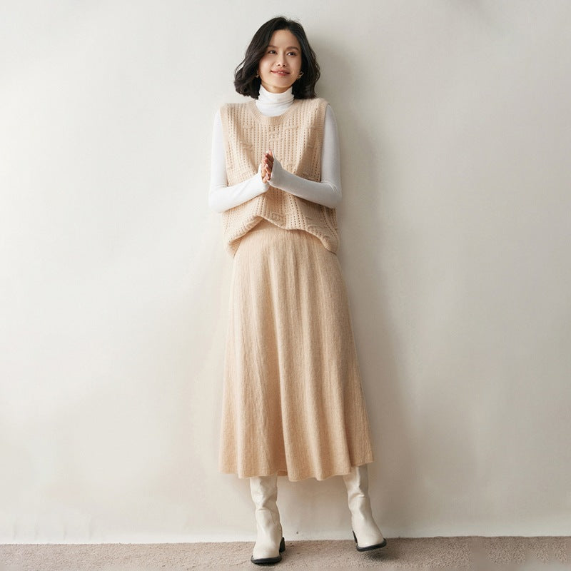 Women’s Cashmere A-Line Skirt
