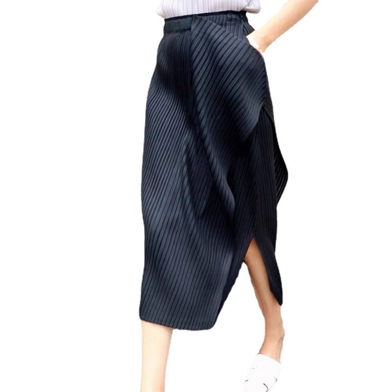 Women’s Asymmetric Pleated Skirt