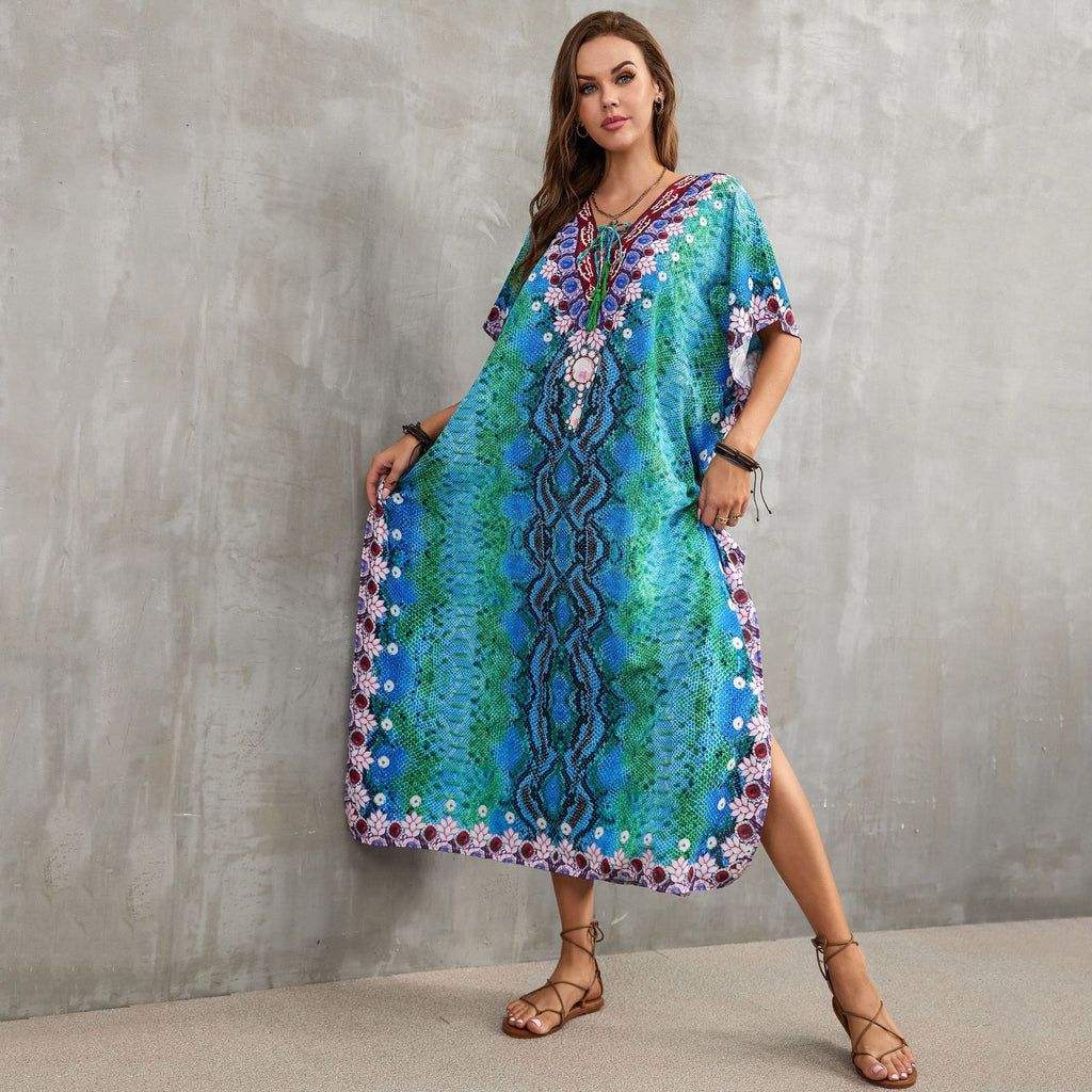 Printed Beach Cover-Up