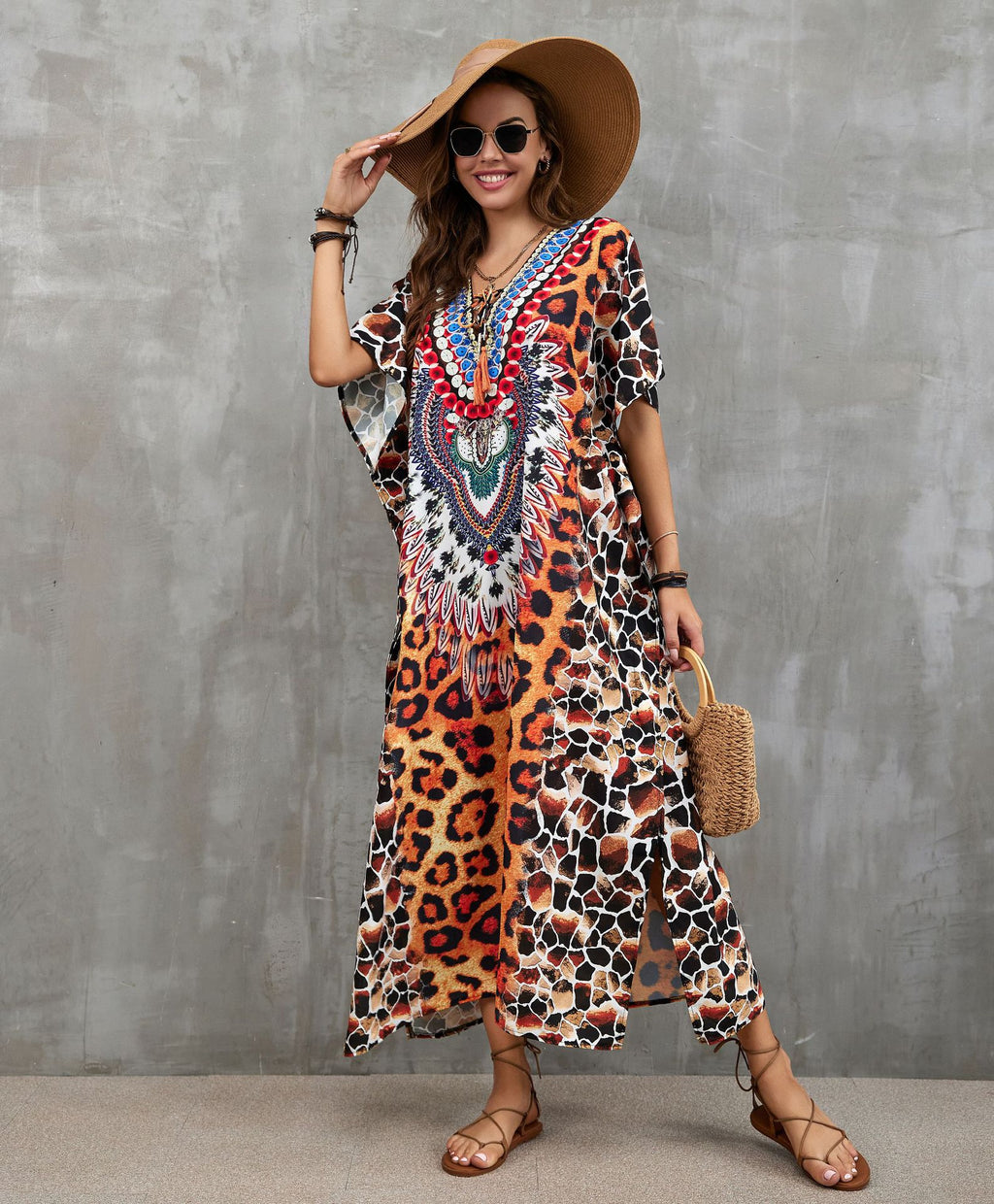 Printed Beach Cover-Up