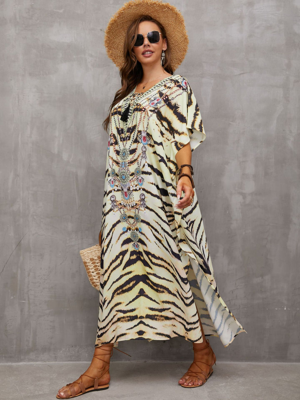 Printed Beach Cover-Up