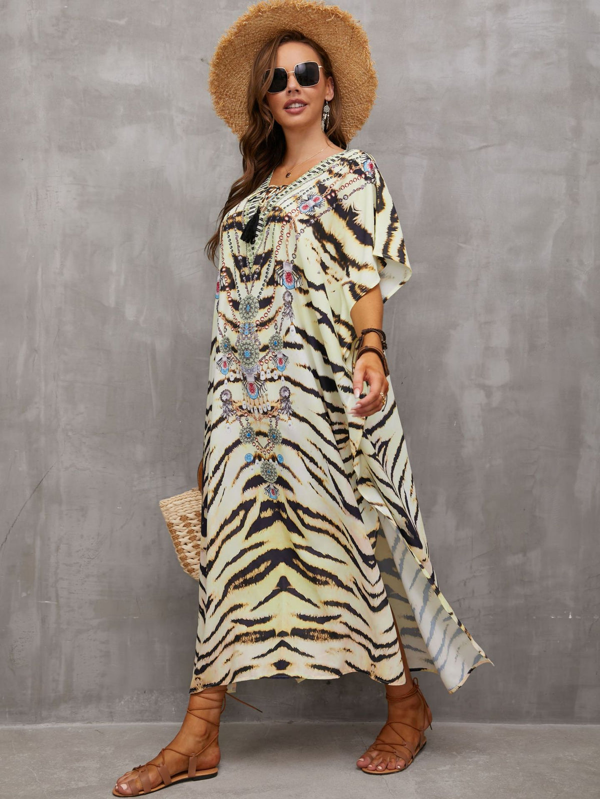 Printed Beach Cover-Up