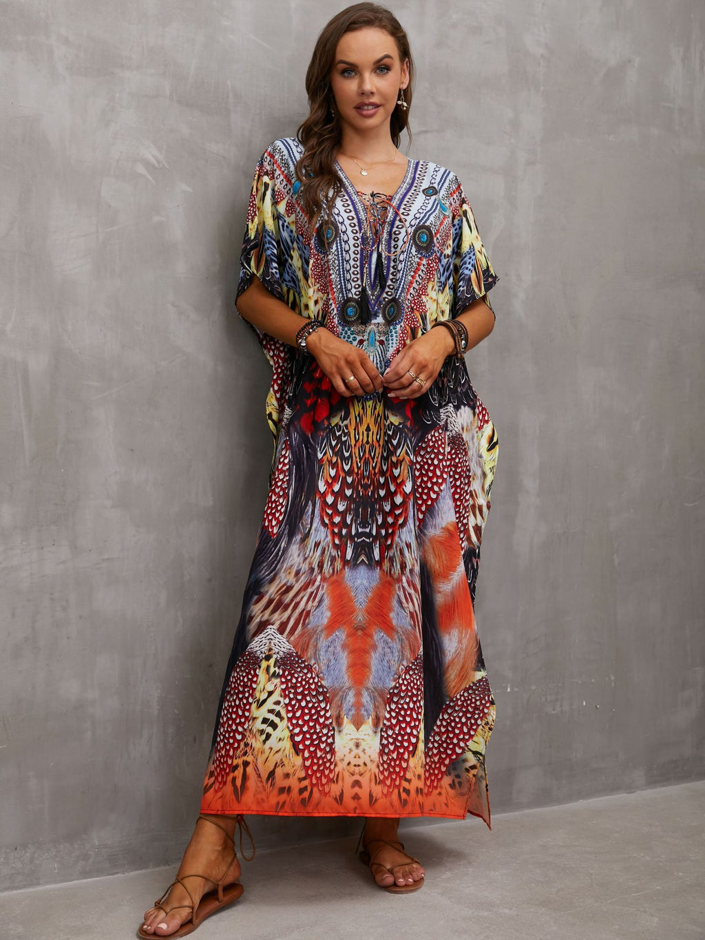 Printed Beach Cover-Up