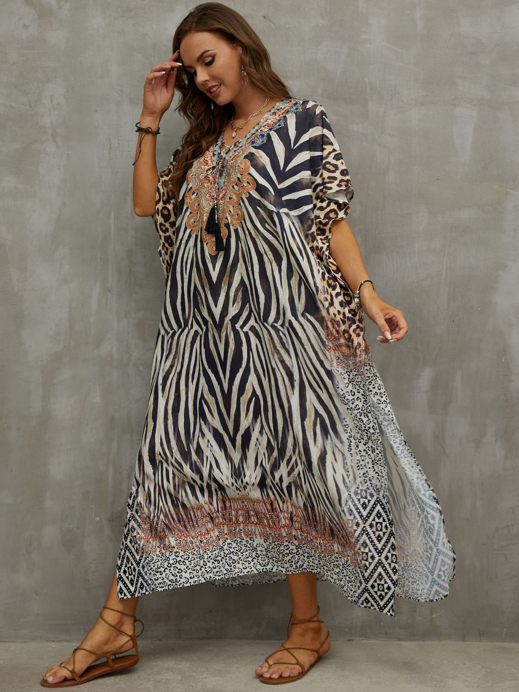 Printed Beach Cover-Up