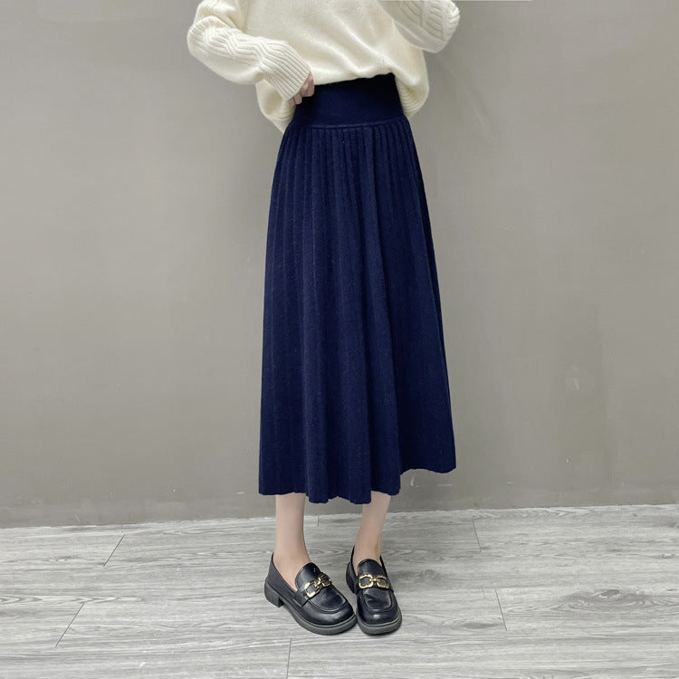 Women’s Cashmere-Wool Pleated Skirt