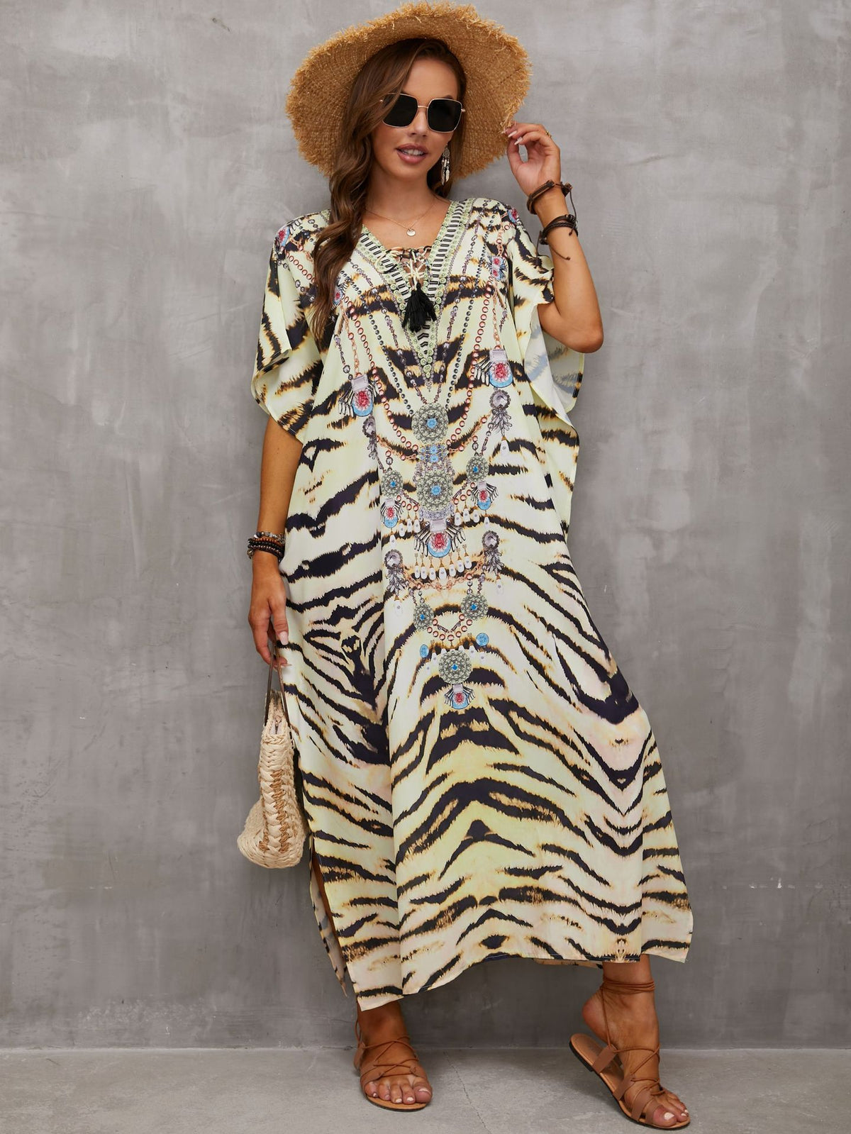 Printed Beach Cover-Up
