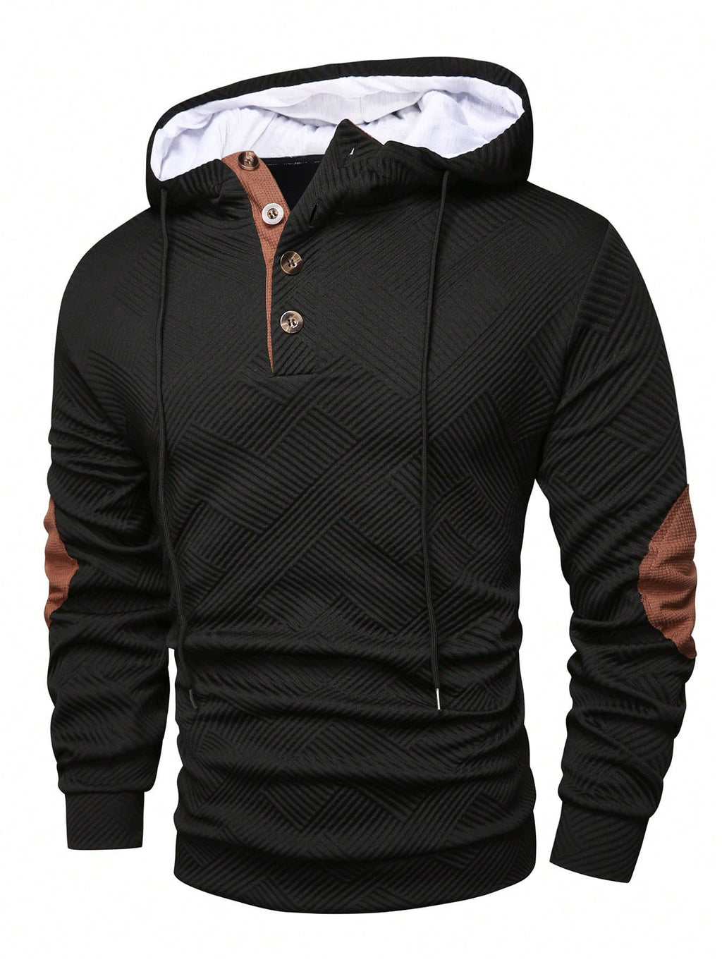 Men's Jacquard Hooded Sweatshirt