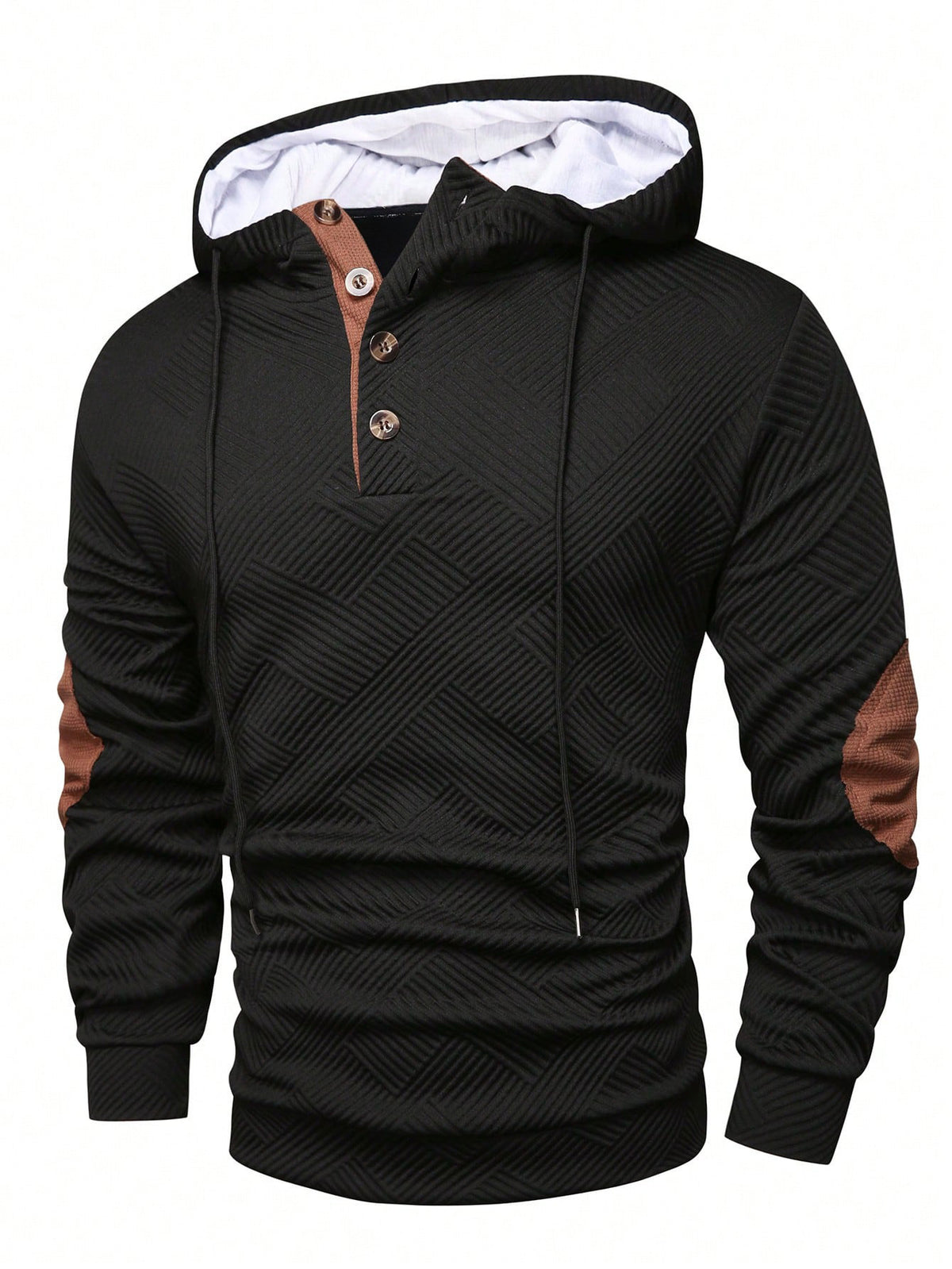 Men's Jacquard Hooded Sweatshirt
