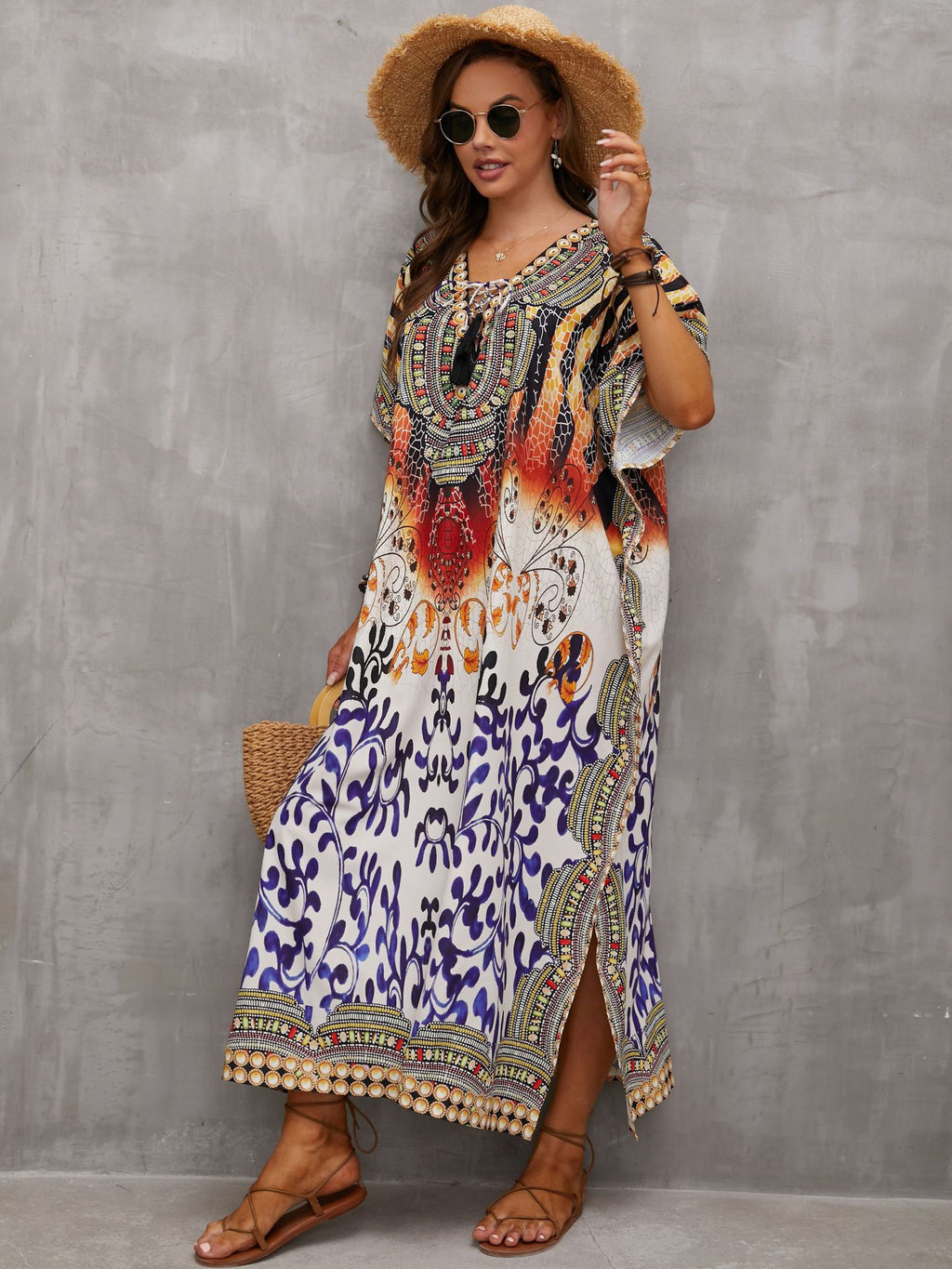 Printed Beach Cover-Up