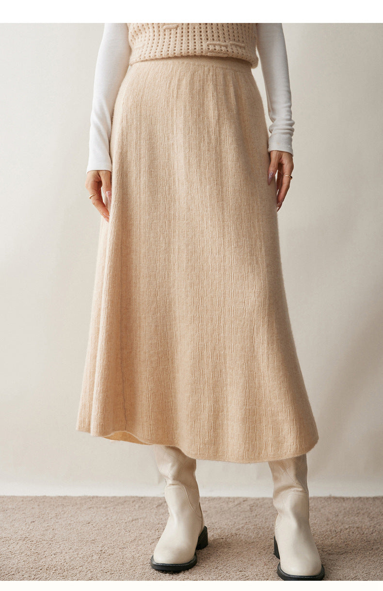 Women’s Cashmere-Style A-Line Skirt