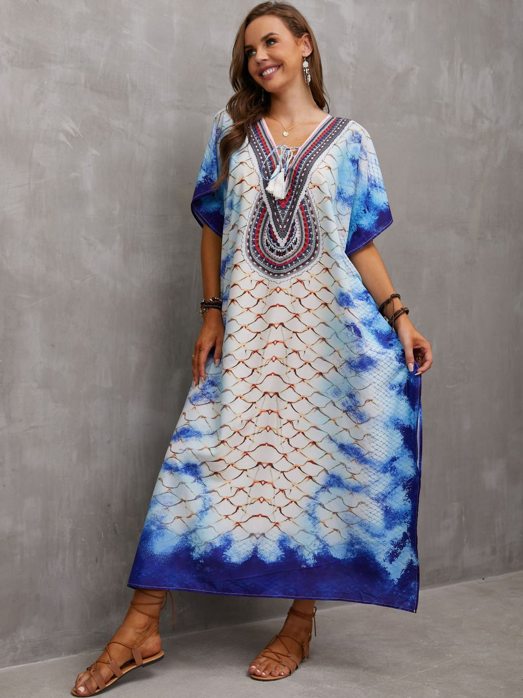 Printed Beach Cover-Up