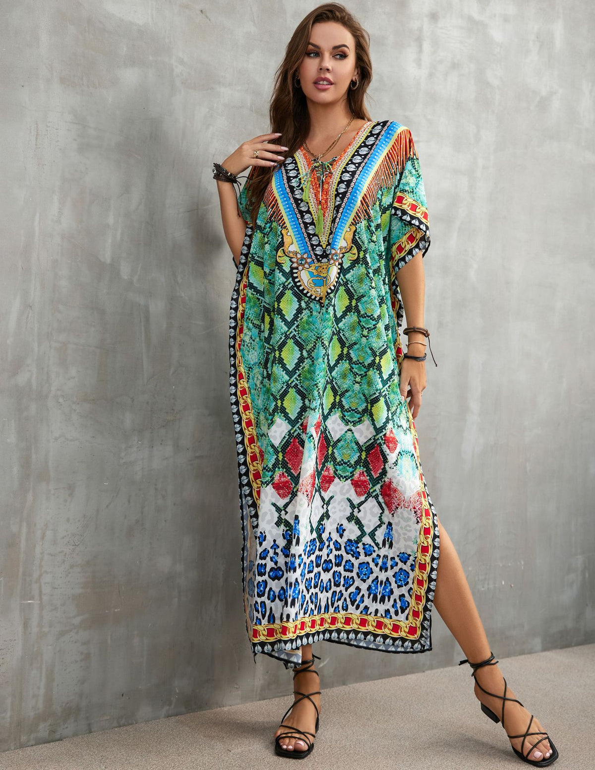 Printed Beach Cover-Up