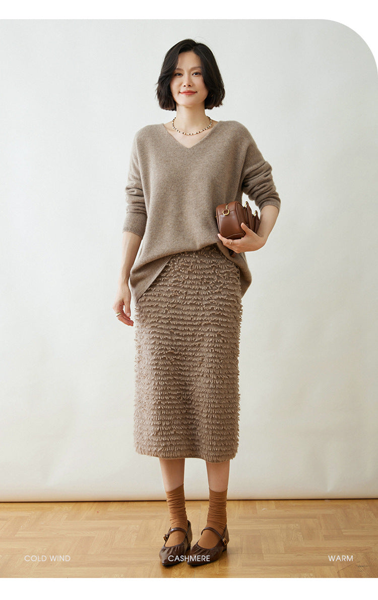 Women’s Cashmere-Style Knit Skirt