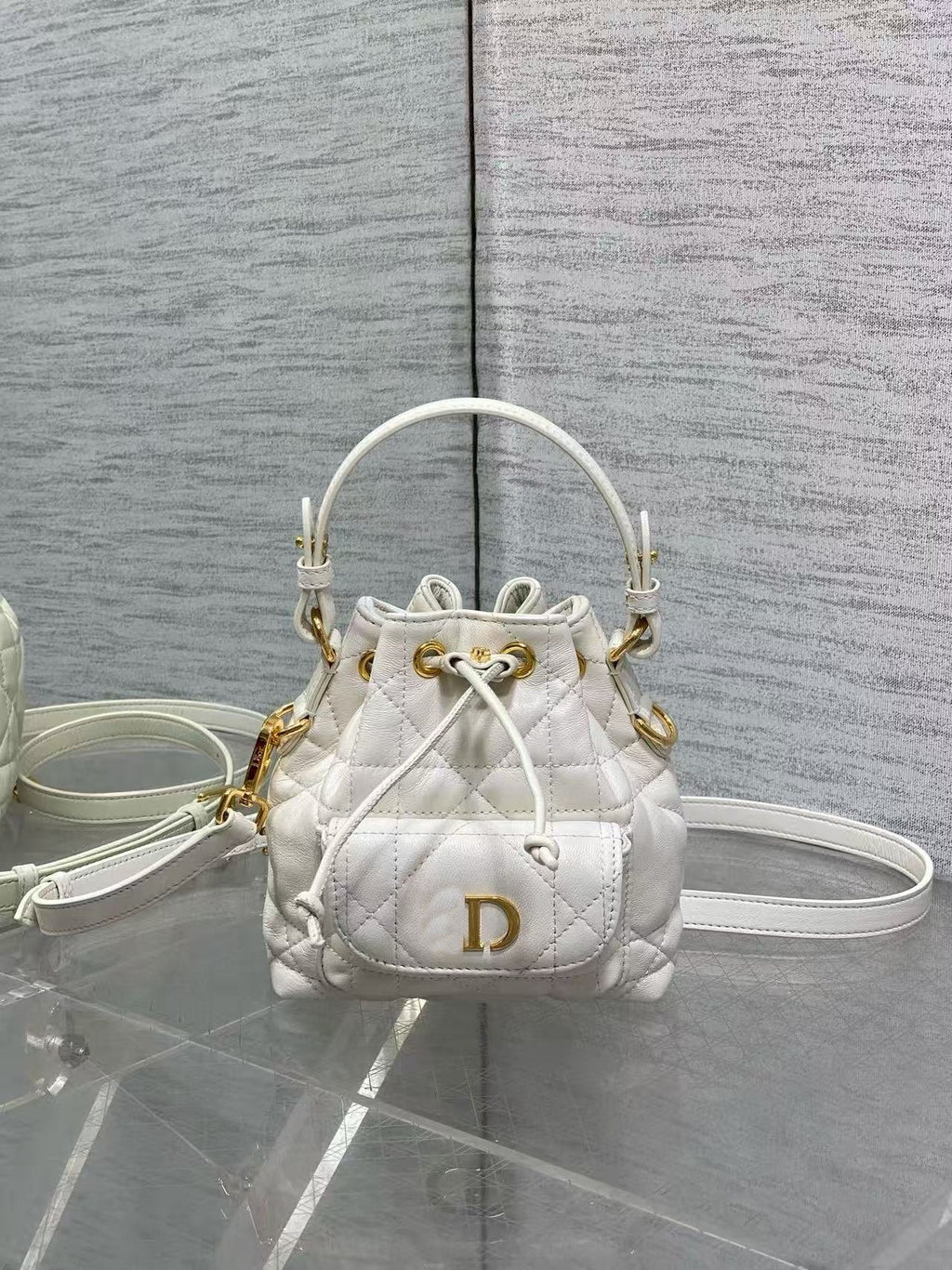 Genuine Leather Bucket Bag