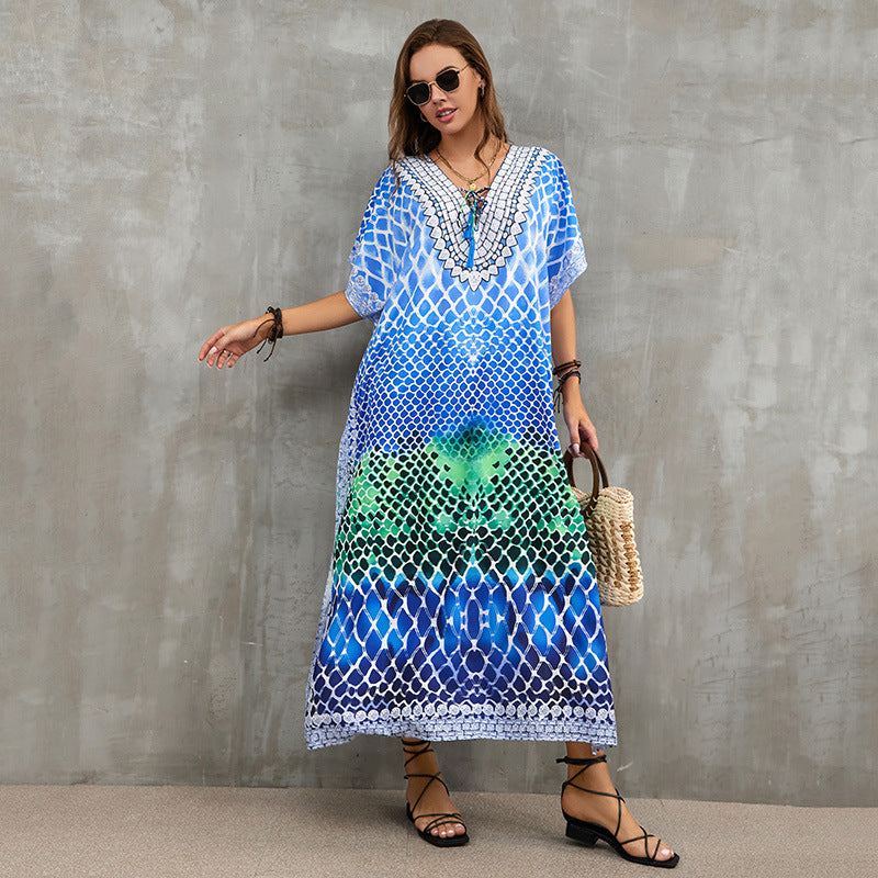 Printed Beach Cover-Up