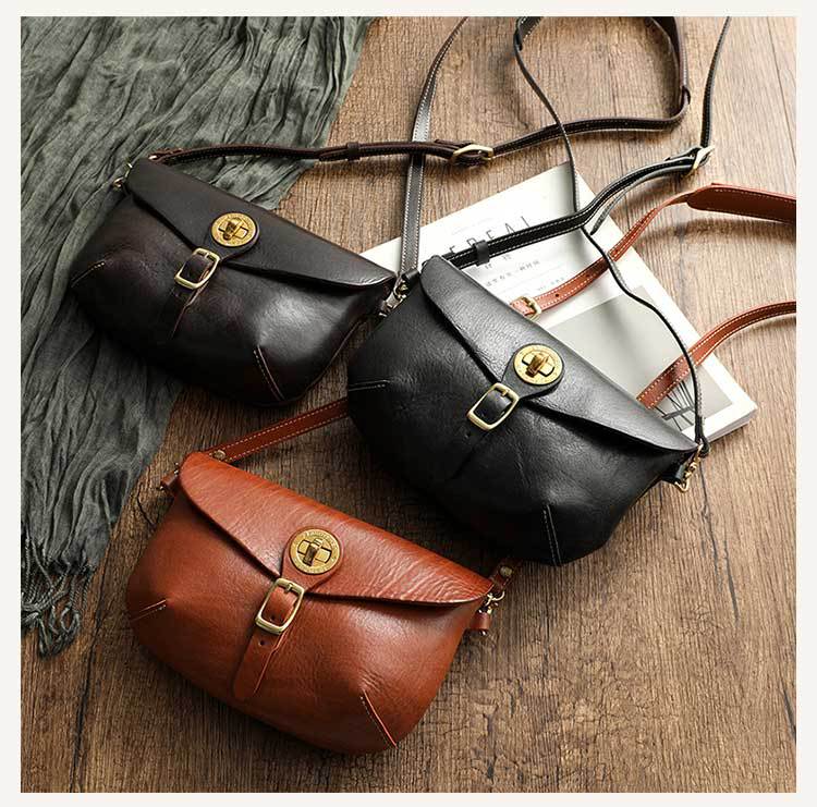 Genuine Leather Vintage Saddle Bag