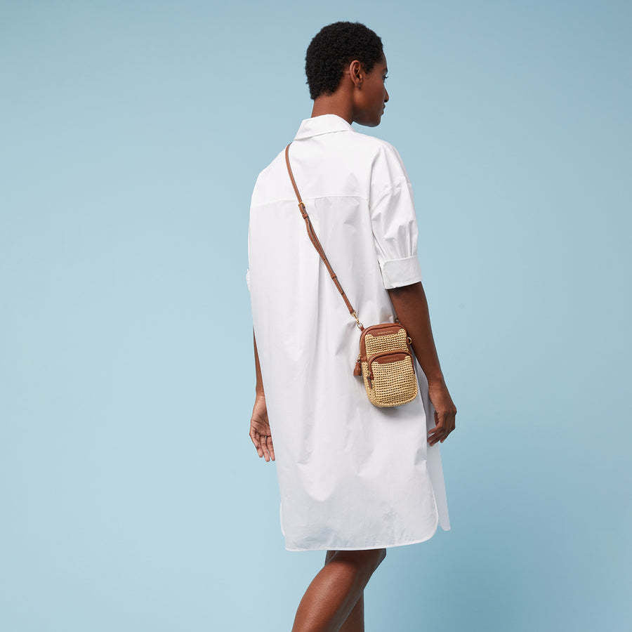Woven Crossbody Phone Bag