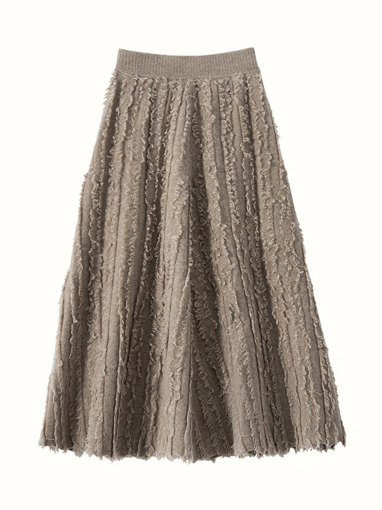 Women’s Cashmere A-Line Midi Skirt