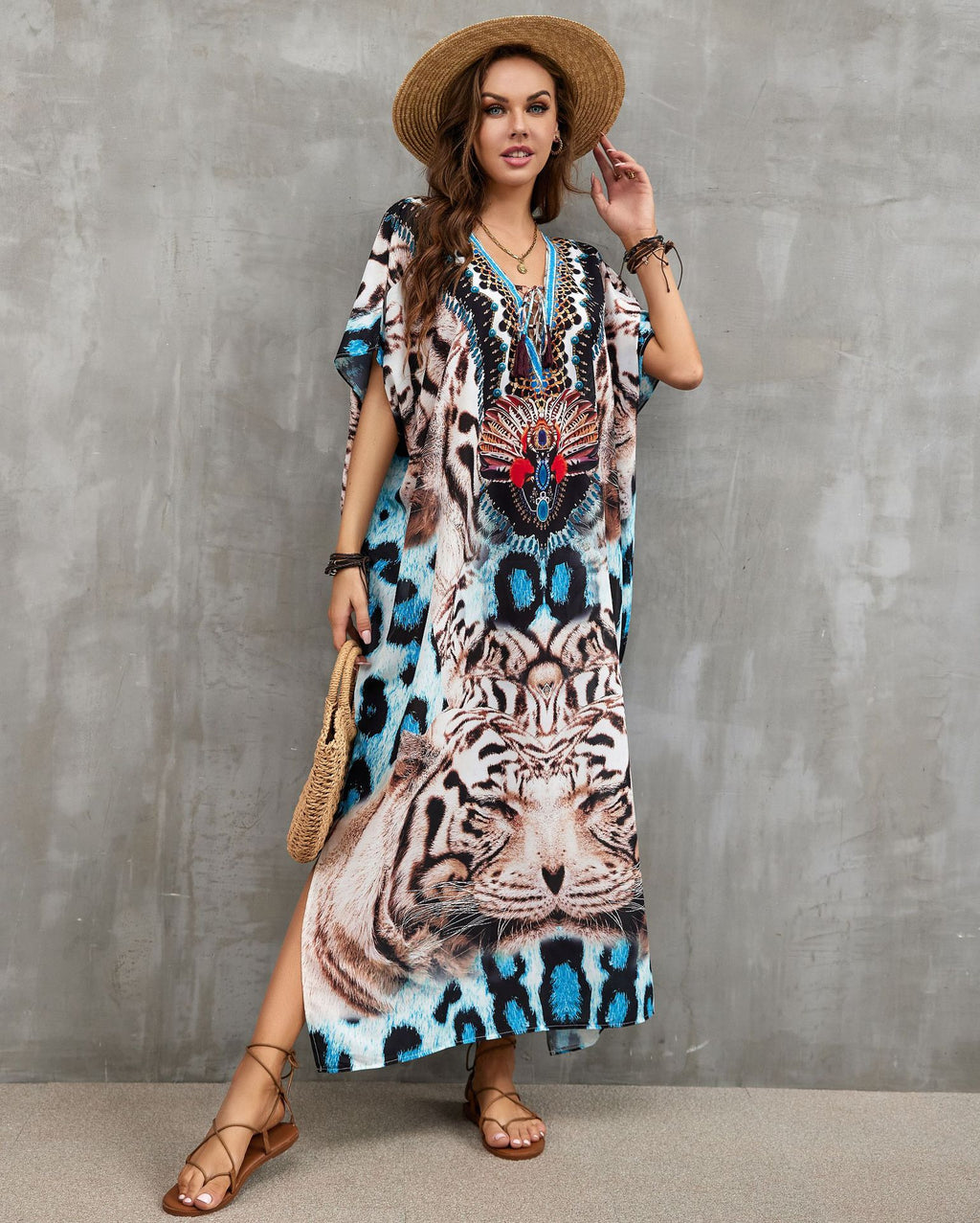 Printed Beach Cover-Up