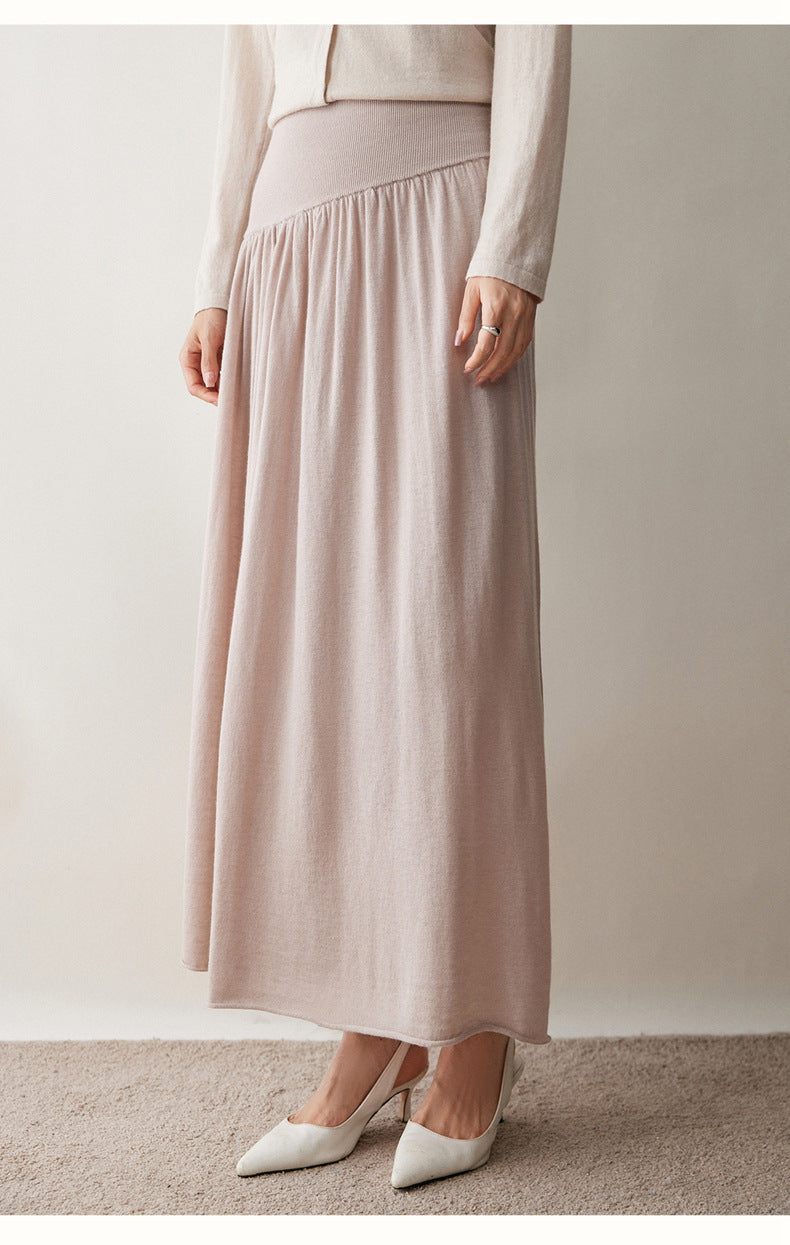 Women’s Cashmere-Wool Pleated Skirt