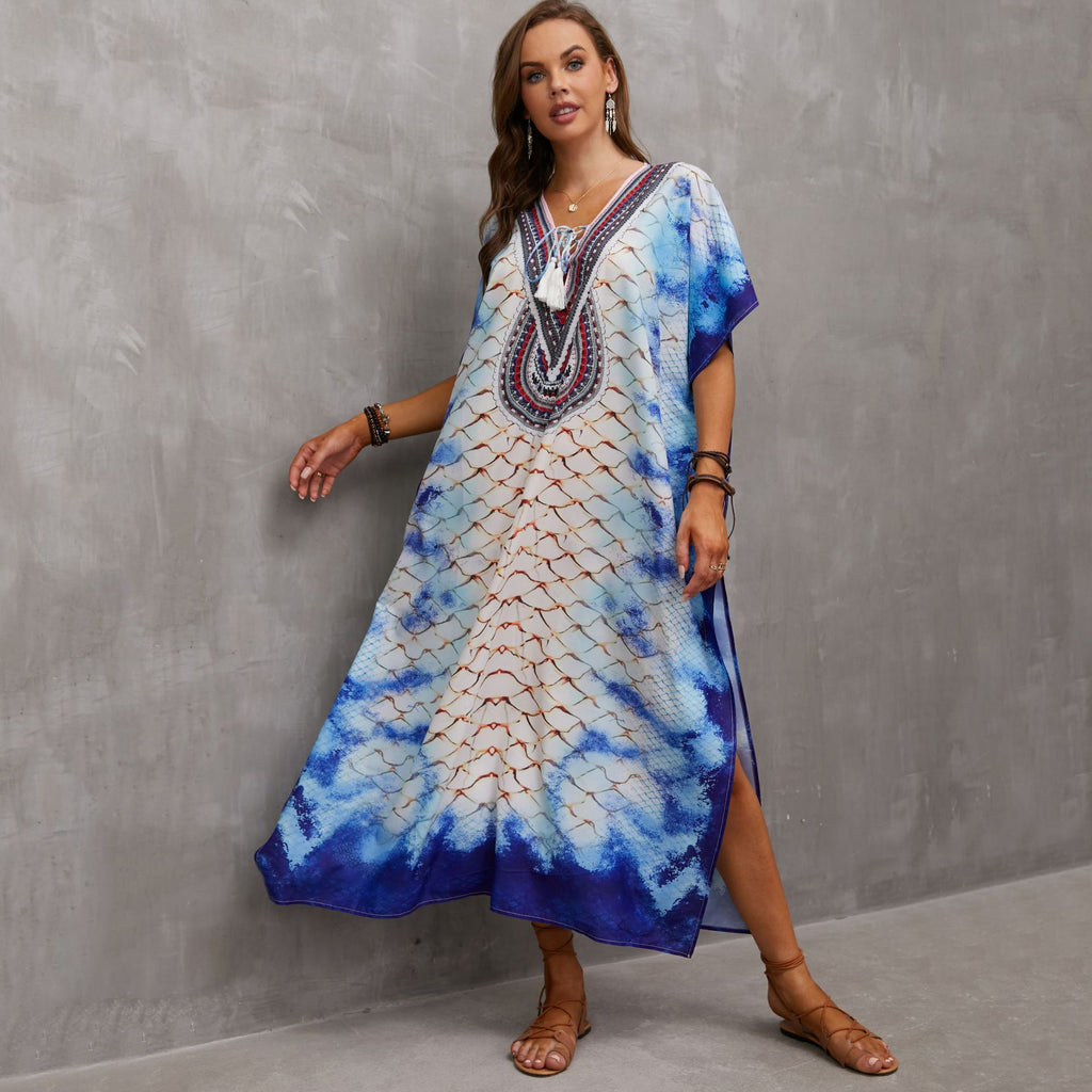Printed Beach Cover-Up