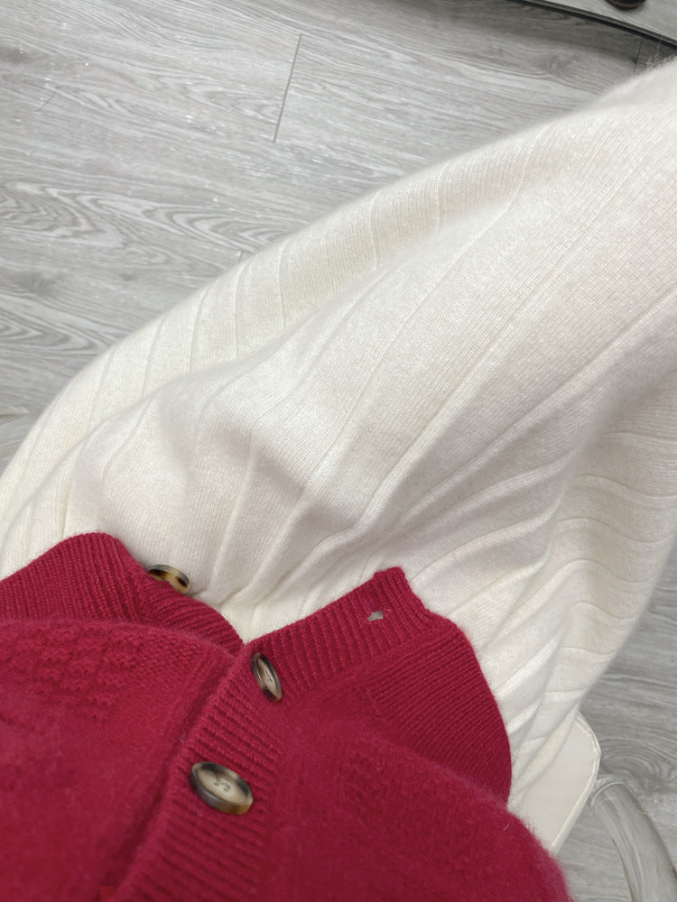 Women’s Cashmere-Wool Pleated Skirt