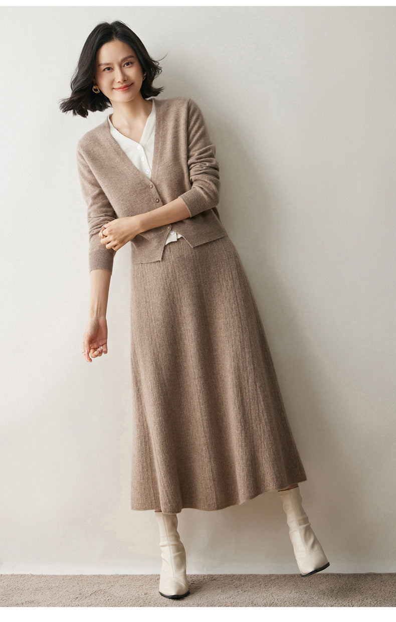 Women’s Cashmere-Style A-Line Skirt
