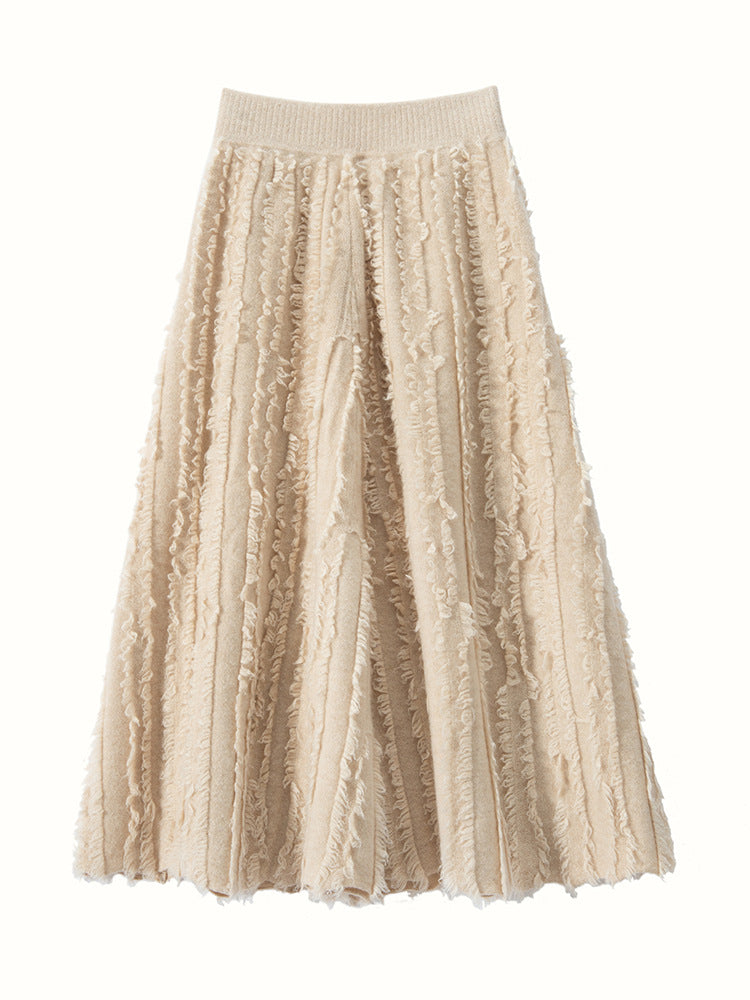 Women’s Cashmere A-Line Midi Skirt