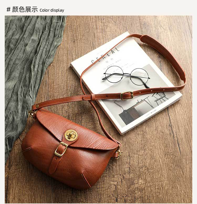 Genuine Leather Vintage Saddle Bag