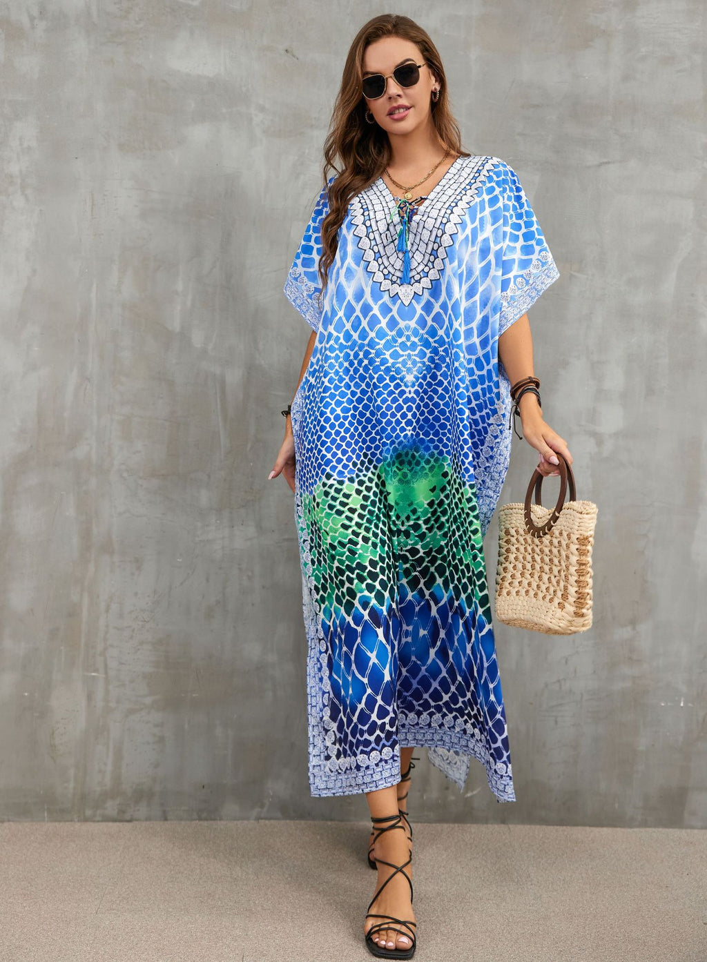 Printed Beach Cover-Up