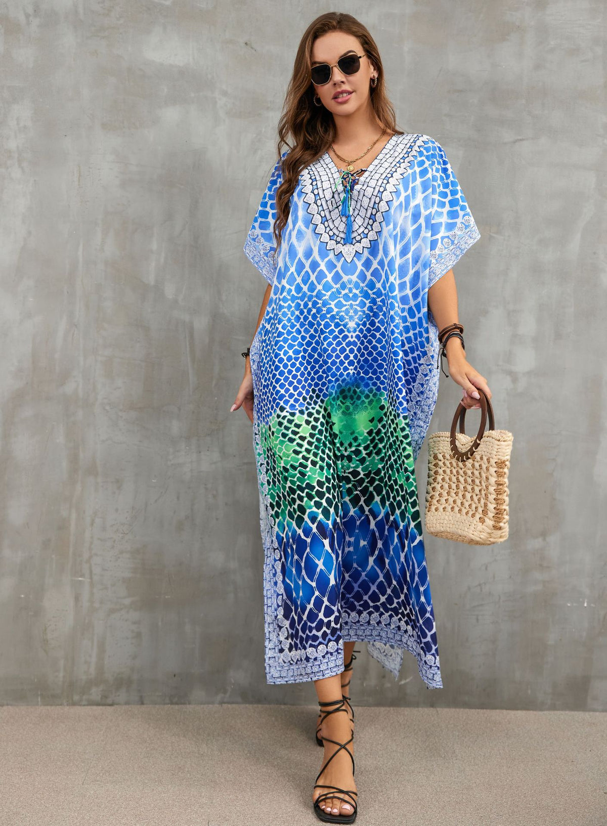Printed Beach Cover-Up