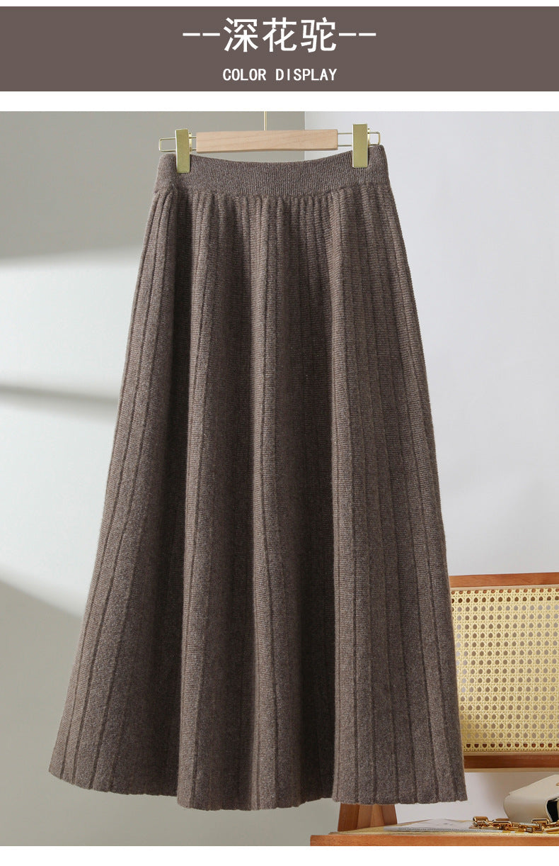 Women’s Wool Pleated Skirt