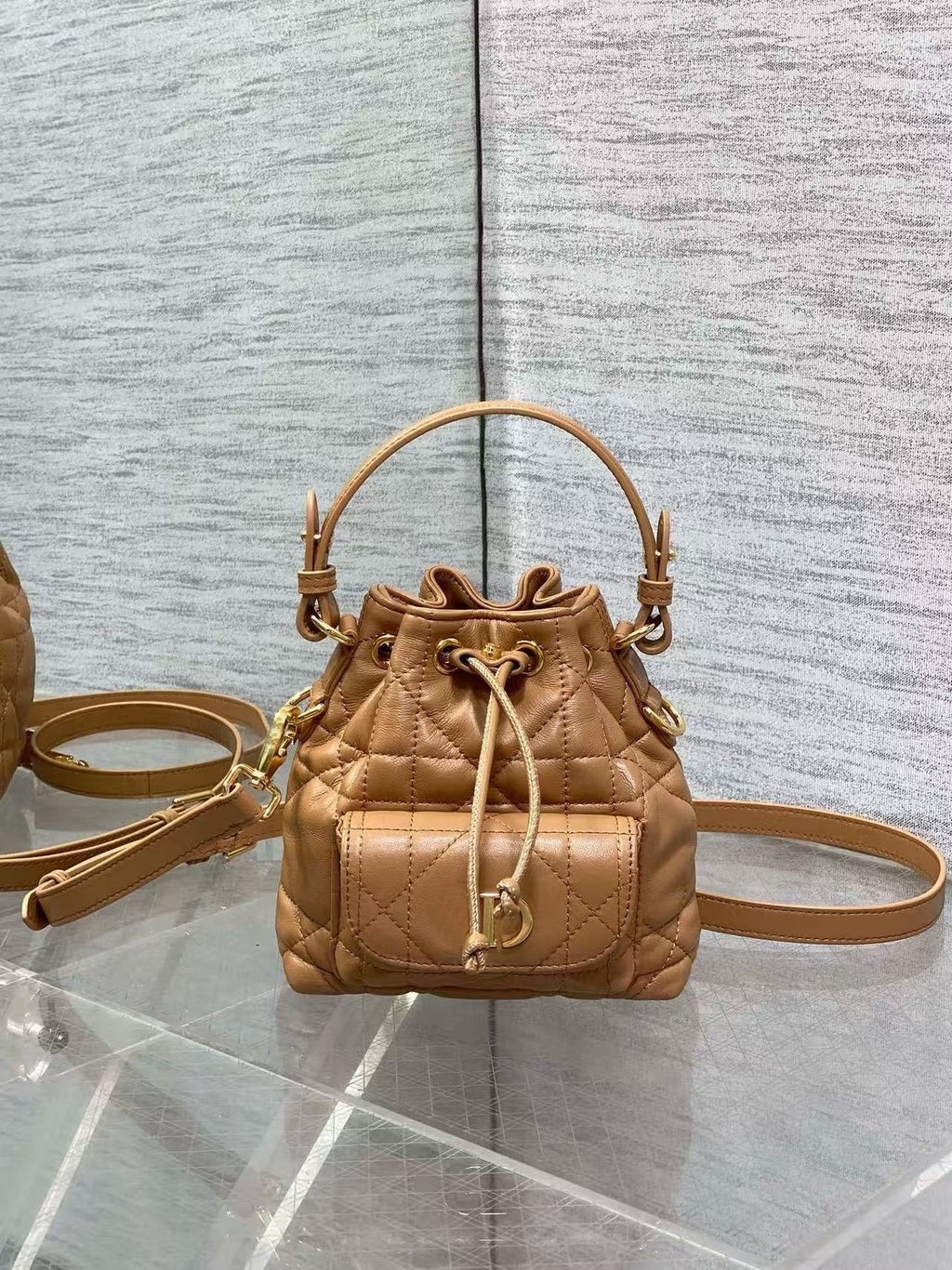 Genuine Leather Bucket Bag