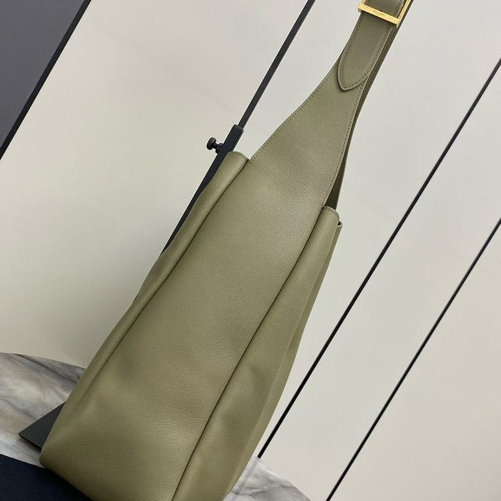 Genuine Leather Hobo Shoulder Bag