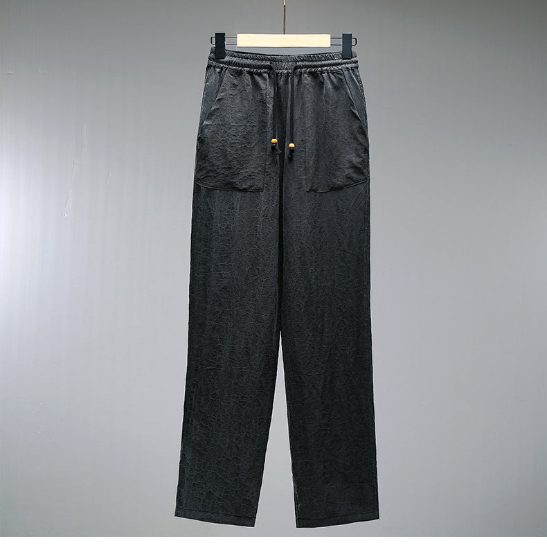 Men’s Mulberry Silk Straight-Leg Pants