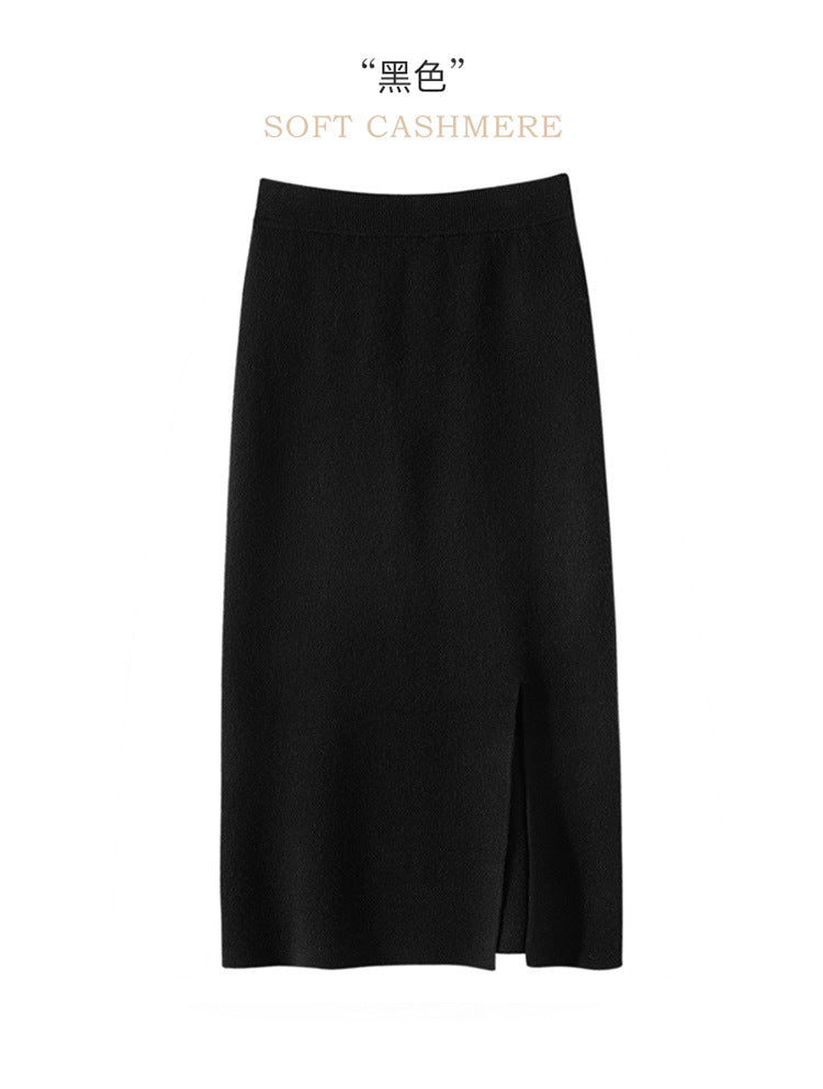Women’s Cashmere-Style High-Waist Skirt